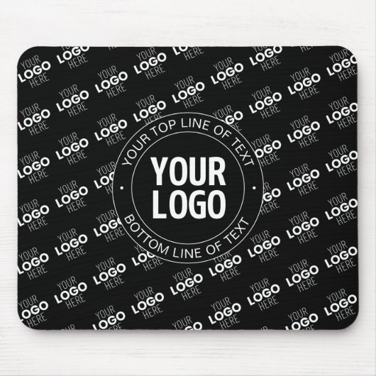 Ihr Logo und Ihr benutzerdefinierter Text mit Logo Mousepad (Vorne)