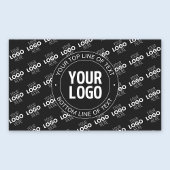 Ihr Logo und Ihr benutzerdefinierter Text mit Logo Rechteckiger Aufkleber