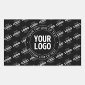 Ihr Logo und Ihr benutzerdefinierter Text mit Logo Rechteckiger Aufkleber (Vorderseite)