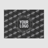 Ihr Logo und Ihr benutzerdefinierter Text mit Logo Seidenpapier (Vorderseite)