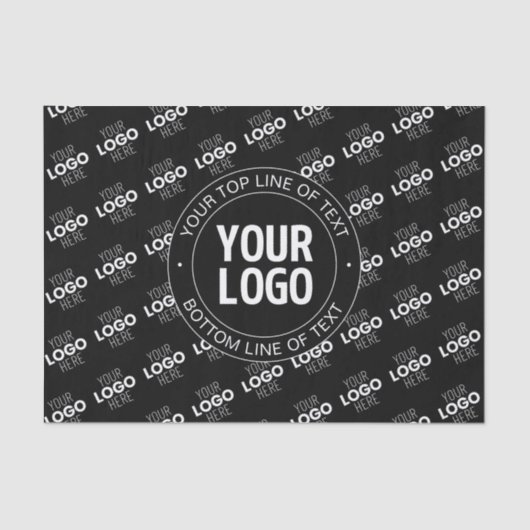 Ihr Logo und Ihr benutzerdefinierter Text mit Logo Seidenpapier (Vorderseite)
