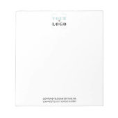 Ihr Logo und Ihr benutzerdefinierter Text Notizblock (Vorderseite)