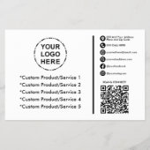 Ihr Logo und Ihr Foto Minimalistischer moderner QR Flyer (Hinten)