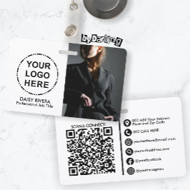 Ihr Logo und Ihr Image Minimalistisch Moderner QR- Ausweis