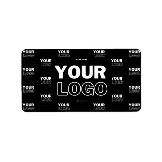 Ihr Logo und Ihr mehrfarbiges Logo im Hintergrund Adressaufkleber (Vorne)