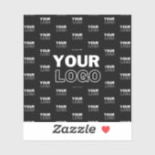 Ihr Logo und Ihr mehrfarbiges Logo im Hintergrund Aufkleber (Blatt)