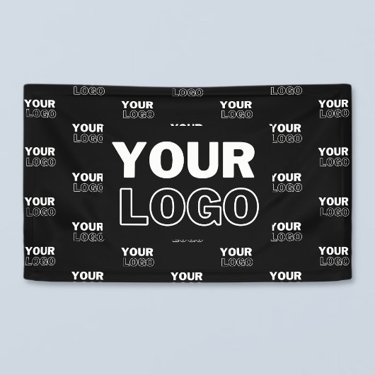 Ihr Logo und Ihr mehrfarbiges Logo im Hintergrund  Banner