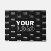 Ihr Logo und Ihr mehrfarbiges Logo im Hintergrund Fußmatte (Vorderseite)