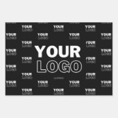 Ihr Logo und Ihr mehrfarbiges Logo im Hintergrund Geschenkpapier Set (Vorderseite 2)