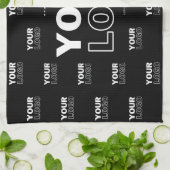 Ihr Logo und Ihr mehrfarbiges Logo im Hintergrund Geschirrtuch (Gefaltet)