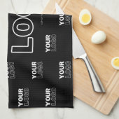 Ihr Logo und Ihr mehrfarbiges Logo im Hintergrund Geschirrtuch (Viertel Falte)