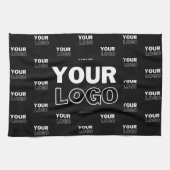 Ihr Logo und Ihr mehrfarbiges Logo im Hintergrund  Geschirrtuch (Horizontal)