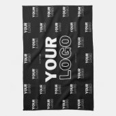 Ihr Logo und Ihr mehrfarbiges Logo im Hintergrund Geschirrtuch (Vertikal)