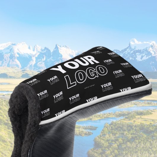 Ihr Logo und Ihr mehrfarbiges Logo im Hintergrund Golf Headcover