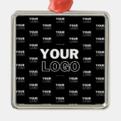 Ihr Logo und Ihr mehrfarbiges Logo im Hintergrund Ornament Aus Metall (Vorne)