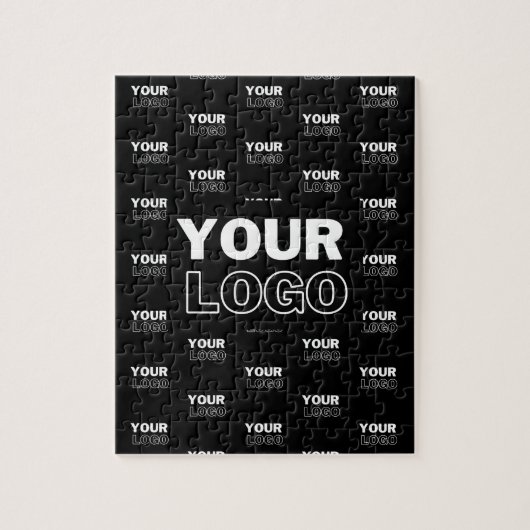 Ihr Logo und Ihr mehrfarbiges Logo im Hintergrund Puzzle (Vertikal)