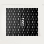 Ihr Logo und Ihr mehrfarbiges Logo im Hintergrund  Wandteppich (Vorderseite (Horizontal))