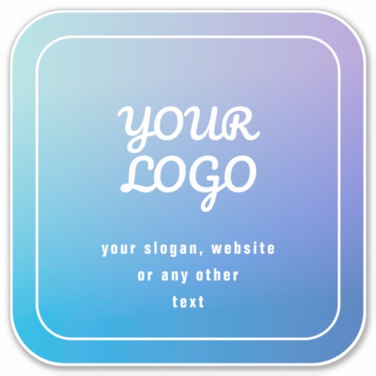 Ihr Logo und Ihr Slogan oder ein anderer Text | Bl Aufkleber (Vorderseite)