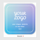 Ihr Logo und Ihr Slogan oder ein anderer Text | Bl Aufkleber (Blatt)