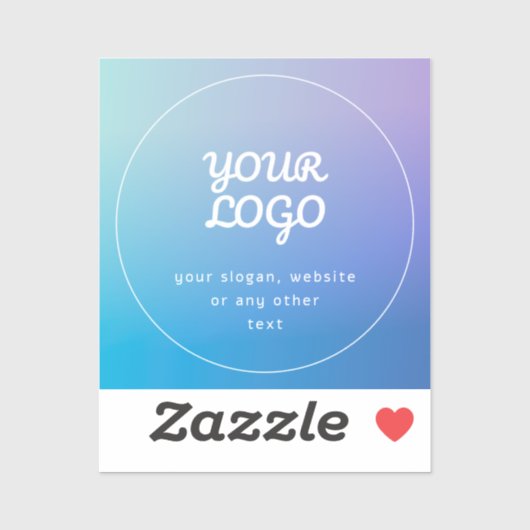 Ihr Logo und Ihr Slogan oder ein anderer Text | Bl Aufkleber (Blatt)