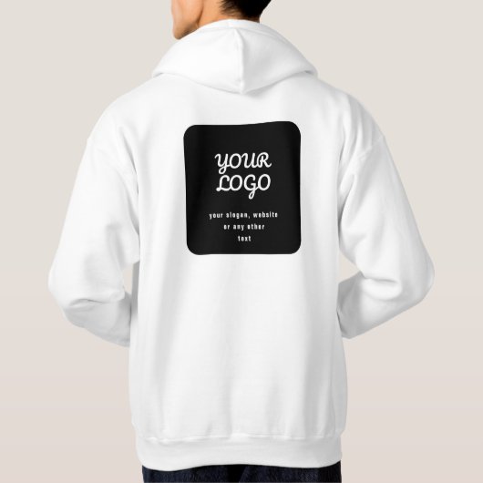 Ihr Logo und Ihr Slogan oder ein anderer Text | Sc Hoodie (Rückseite)