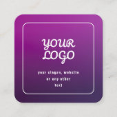 Ihr Logo und Ihr stylisches Licht bis dunkel Lila Begleitkarte (Vorderseite)