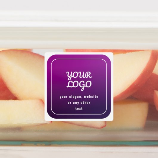 Ihr Logo und Ihr stylisches Licht bis dunkel Lila Etiketten (Befestigt)