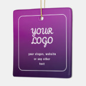 Ihr Logo und Ihr stylisches Licht bis dunkel Lila  Keramikornament (Links)