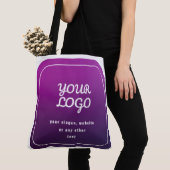 Ihr Logo und Ihr stylisches Licht bis dunkel Lila Tasche (Von Nahem)