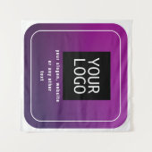 Ihr Logo und Ihr stylisches Licht bis dunkel Lila Wandteppich (Vorderseite (Horizontal))