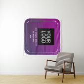 Ihr Logo und Ihr stylisches Licht bis dunkel Lila Wandteppich (Beispiel (Horizontal))