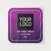 Ihr Logo und Ihr stylisches Licht bis dunkel Lila Wandteppich (Vorderseite)