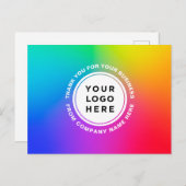 Ihr Logo und Ihr Text-Regenbogen Personalisiert Vi Postkarte (Vorne/Hinten)
