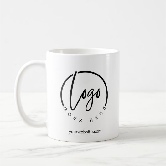 Ihr Logo und Ihre Website Anpassbare Kaffee-Tasse Kaffeetasse (Links)