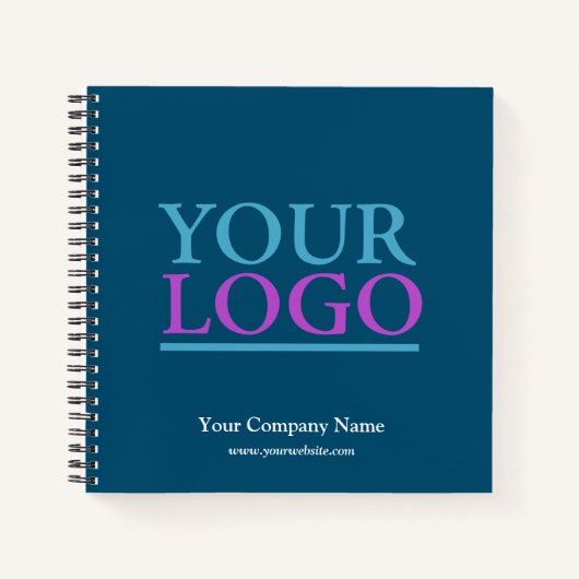 Ihr Logo und Ihre Website, Ocean Blue Werbung Notizblock (Vorderseite)