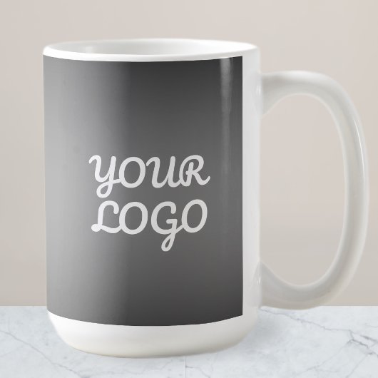 Ihr Logo und moderne dunkle Grau-Farbe Ombre Kaffeetasse