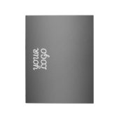 Ihr Logo und moderne dunkle Grau-Farbe Ombre Notizblock (Rotiert)