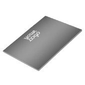 Ihr Logo und moderne dunkle Grau-Farbe Ombre Notizblock (angewinkelt)