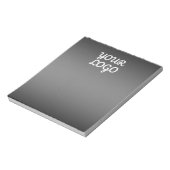 Ihr Logo und moderne dunkle Grau-Farbe Ombre Notizblock (Rotiert)