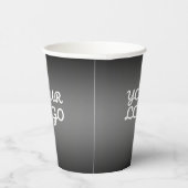 Ihr Logo und moderne dunkle Grau-Farbe Ombre Pappbecher (Rechts)