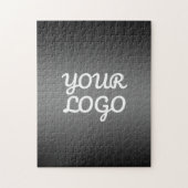 Ihr Logo und moderne dunkle Grau-Farbe Ombre Puzzle (Vertikal)