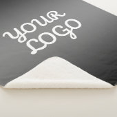 Ihr Logo und moderne dunkle Grau-Farbe Ombre Sherpadecke (3/4)