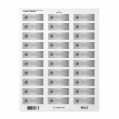 Ihr Logo und moderne Imitat Metalle-Rücksendeadres (Vorne)