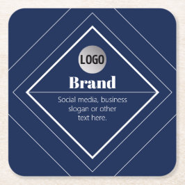 Ihr Logo und modernes anpassbares Design | Marineb Rechteckiger Pappuntersetzer