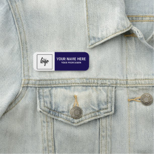 Ihr Logo und Name Personalisierte Mitarbeitende Namensschild