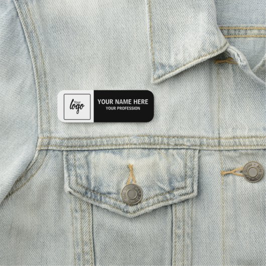 Ihr Logo und Name Personalisierte Mitarbeiter Namensschild (Beispiel)