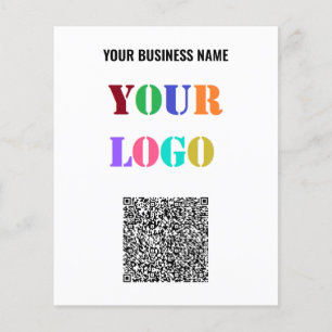 Ihr Logo und QR-Code Werbeflyer für Ihr Unternehme Flyer