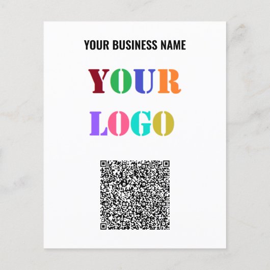 Ihr Logo und QR-Code Werbeflyer für Ihr Unternehme Flyer (Hinten)