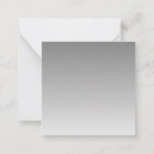 Ihr Logo und Text | Dunkelgrau Gradient Mitteilungskarte (Rückseite)