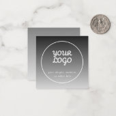 Ihr Logo und Text | Dunkelgrau Gradient Mitteilungskarte (Vorderseite/Rückseite Beispiel)